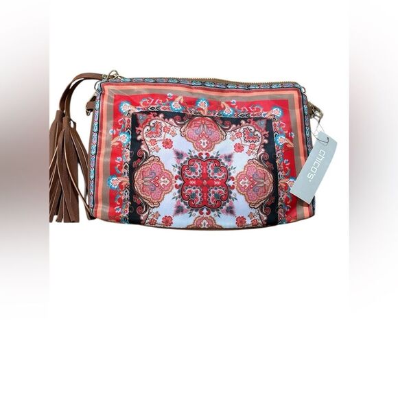 Chico's Handbags - NWT CHICO'S Medallion Boho Crossbody Handbag/Clutch Tassel Zip Removable strap